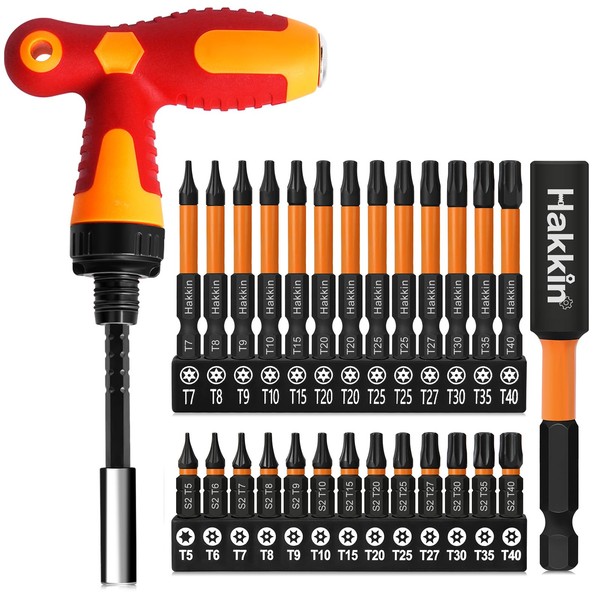 Torx Bit Set Hakkin 28Pcs Torx Screwdriver Sets S2 Steel