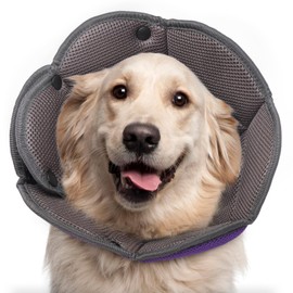 Collar for Dogs, Cat Collar, Protective Collar, Dog Breathable Dog Collar for Small, Medium and Large Dogs, Adjustable Dog Recovery Collar After Surgery - Purple XL