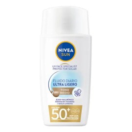Protector Solar Facial NIVEA SUN Fluido Diario Tono Medio + Antioxidantes Fps50+ 40Ml