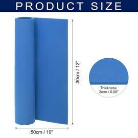 QUARKZMAN Foam Board 50 x 30 cm EVA Foam Roll 2 mm Thick Foam Rubber Panels Cushion Pad Foam Panels for Crafts DIY Cosplay Modeling Dark Blue