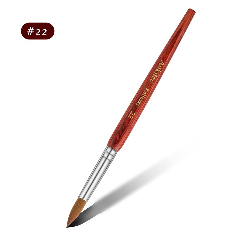 Acrylic Brush for Nails Aokitec Sable Kolinsky Nail Brush #22