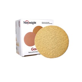 Sunmight 02406 Gold Hook & Loop 6" DA Abrasive Sandpaper (80 Grit) 50/Box