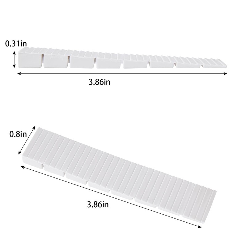 ZZJMCH 12 Pack White Multi Purpose Furniture Plastic Shims for