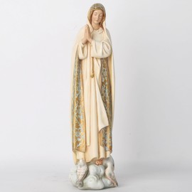 BC Catholic Our Lady of Fatima Statues, Blessed Virgin Mary Figurine for Altar, Holy Mother Madonna 12“ H, Religious Gift to Mon, Classical Renaissance Sculpture by Buildclassic