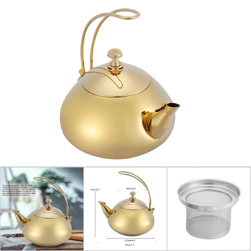 1.5 L Stainless Steel Kettle, Classic Teapot, Induction Cooker, Tea