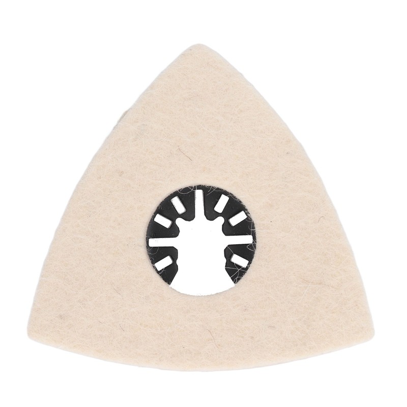 5PCS Wool Polishing Pad with Alloy Steel Base Triangular Felt