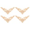 Zerodis 4 stücke Holz Geschnitzte Möbel Appliques Ecke Onlay Applique