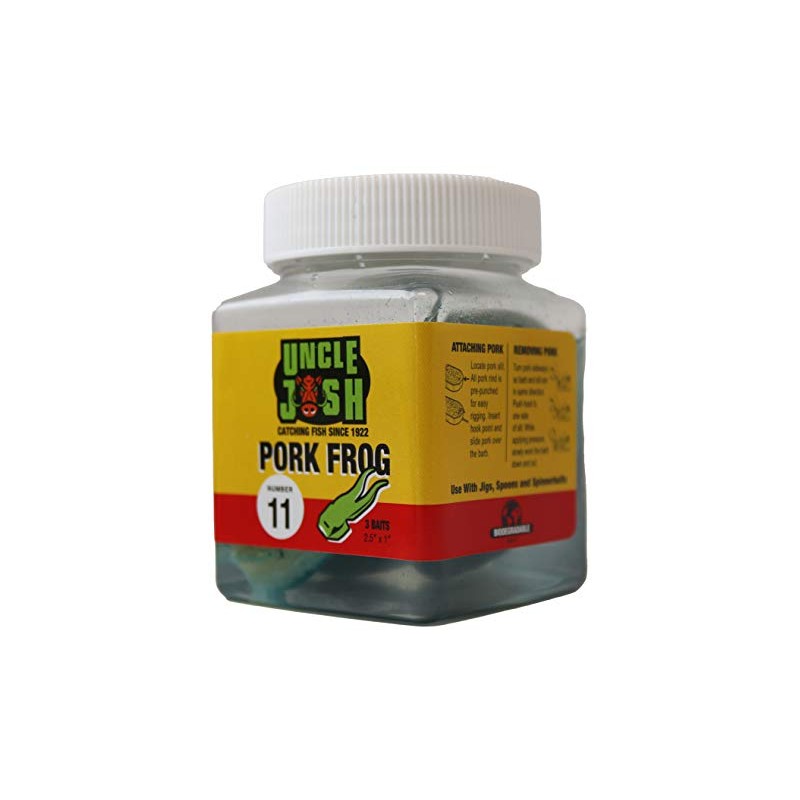 Uncle Josh Pork Frogs, Black, 3 Pack