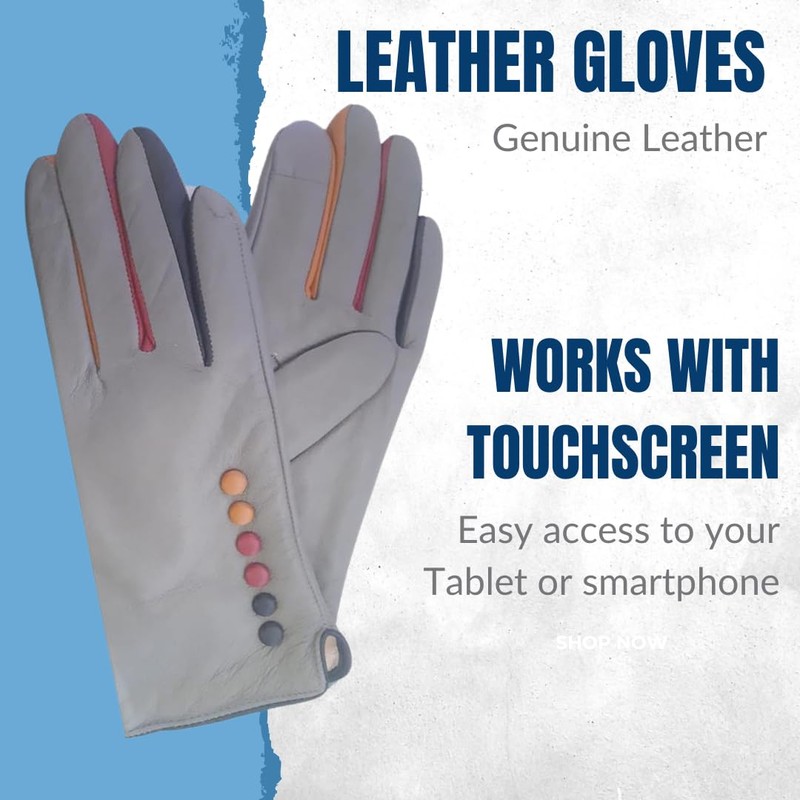 Vera Tucci TIFFANY G01 Leather Multi Colour Button & Fingers