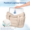 TOPDesign Puffer Tote Bag for Women, Lightweight Puffy Handbag with