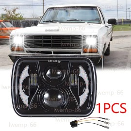 Unbranded 120W 7x6" 5x7" Led Headlight Hi/Lo H4 for Dodge D150 D250 W350 1981-1993 Trucks