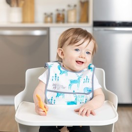 Bumkins Bibs, for Baby Girl or Boy, Infant 3-9 Months, Essential Must Have for Eating, Feeding, Baby Led Weaning, Mess Saving Waterproof Soft Fabric, Starter Bib 2-pk Outdoors and Wildlife