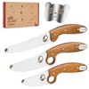 ZLemma Kids Knife Set for Real Cooking with Educational Ring,