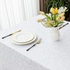 Romanstile Jacquard Rectangle Tablecloth, Waterproof Elegant Damask Curly Floral Pattern