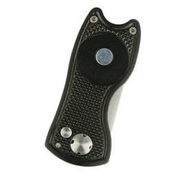 PINMEI Golf Divot Repair Tool Switchblade Stainless Steel with Removable Canada Flag Ball Marker (Black Divot)