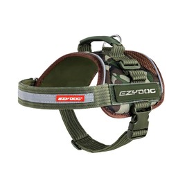 EzyDog Convert Trail-Ready Dog Harness (Green Camo, Small)