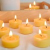 Pure Beeswax Tealight Candles | 50 Pack Natural Unscented Beeswax