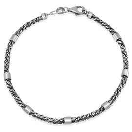 VY JEWELRY Rimini Style - Italian 925 Sterling Men Bracelet - Made in Italy - Size 8