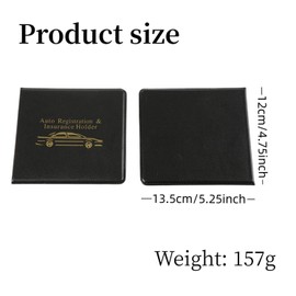 HJYDGJ Registration and Insurance Holder Organizer Case Wallet, Vehicle Document Holder, Insurance and Registration Holder, Necessary for Men and Women Such As ID Cards, Driver's Licenses (2)