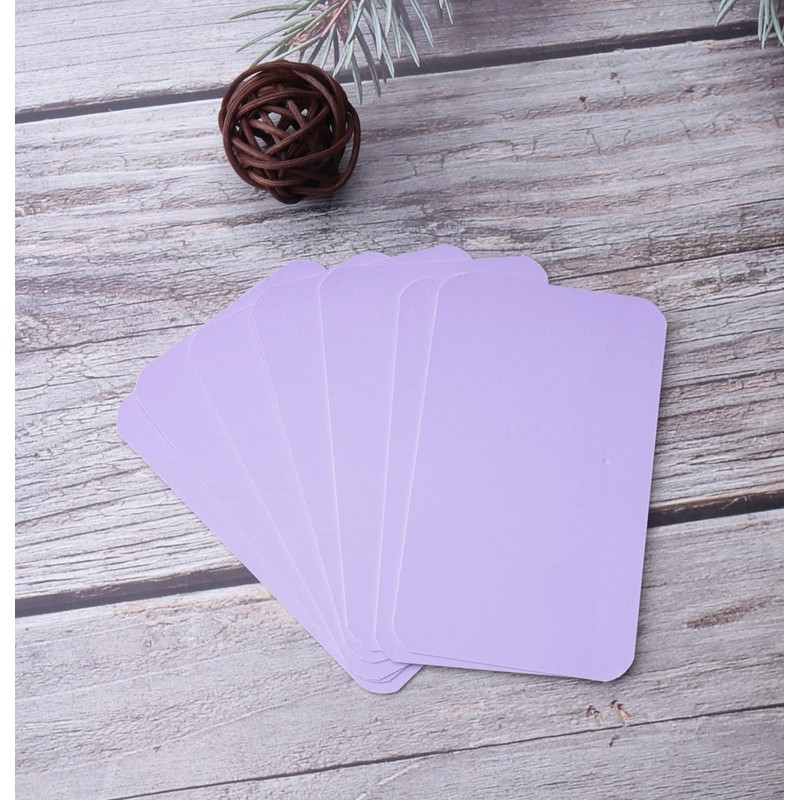 Sowaka 100 Pcs Mini Cards Blank Colorful Round Corner Cardboard