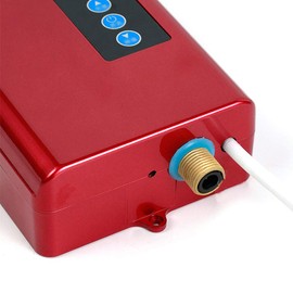 3000W Water Heater Electric Tankless Instant Hot, Under Sink Tap Touch-screen Display for Kitchen Washing, Bathroom Shower (Red)