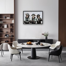 Large Gorilla Wall Art Banksy Monkey Pictures Street Gorilla Canvas Wall Decor Cool Funny Monkey Painting Pop Home Modern Artwork Decorations Framed for Living Room Bedroom Bathroom Office 36x24 inch