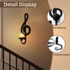 Musical Notes Wall Decor, Black Metal Candle Sconces Set, Music