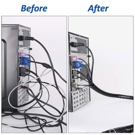 ALLWIN Spiral Cable Wrap - 20 Ft 1/2" Spiral Wire Wrap Cord Covers Bundle Sleeve Hose for Computer Electrical Wire Organizer (1/2 Inch-20Ft)