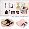 jiffordwind Checkered Makeup Bag 4 Pcs Waterproof Cosmetic Bag Set