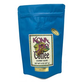 Kona Joe Gourmet Decaf Coffee Blend, Medium Roast Whole Bean Coffee (8 oz)