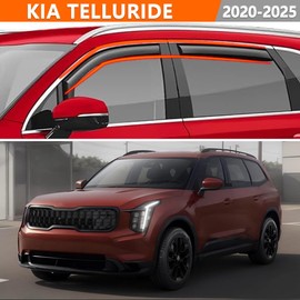 in-Channel Incredibly Durable Rain Guards for Kia Telluride 2020-2025, Original Window Deflectors, Vent Window Visors, Vent Deflector, 4 pcs