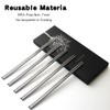 AOOSY 5 Pairs Stainless Steel Chopsticks,Premium Reusable Metal Chopsticks,Dishwasher Safe