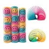 SHATCHI 12 Mini Rainbow Smiley Face Springs Slinky Pinata Party