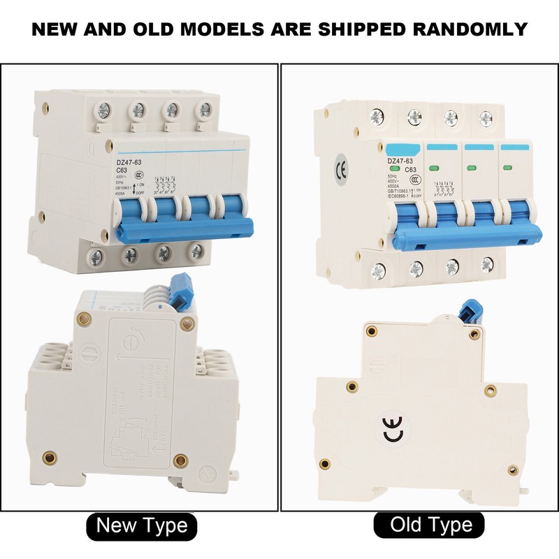 Circuit Breaker 4P MCB DIN Rail Mount Protection Switch 400V