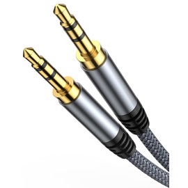 Snowkids AUX Cable, 3.5mm Male to Male AUX Cord 10ft Jack Nylon Braided Cable for Headphones, Cars, Mobile Phones, PCs, Speakers, Stereo Systems, MP3 Players etc