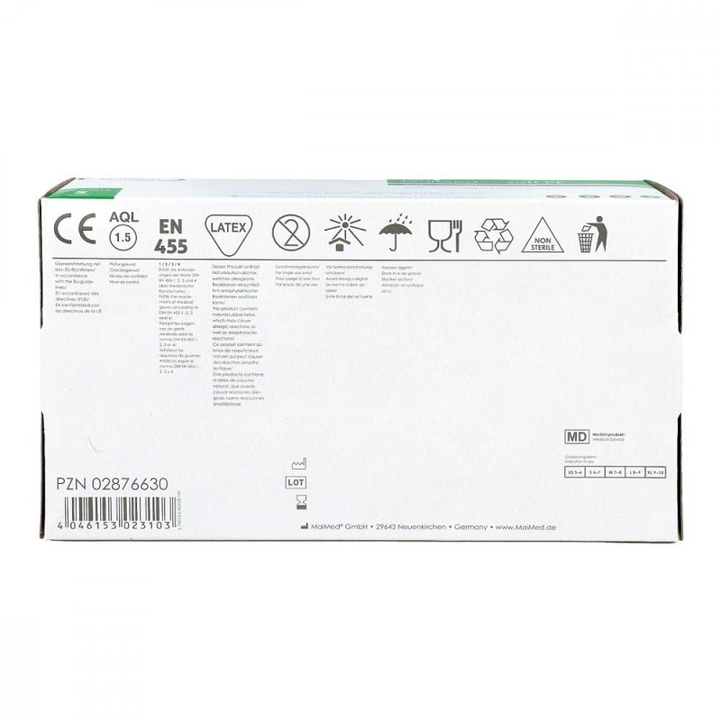 Disposable Latex Powder-Free Gloves S Pack of 100