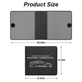 BESULEN Car Registration and Insurance Holder, 2 Pack PU Leather Auto Glove Box Organizer, Wallet Driver License Case for Cards Documents, Car Essentials Interior Accessories