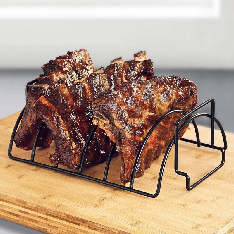 KUNANG BBQ Rib Racks for Smoking,Turkey Roasting Rack Roast Rack