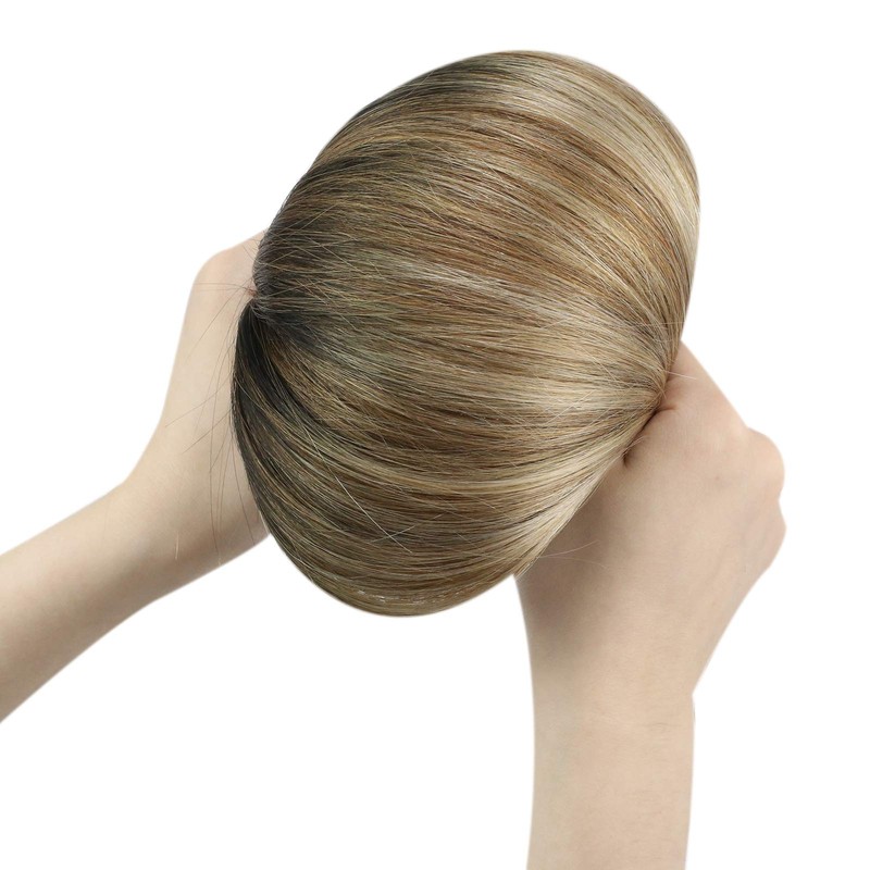 YoungSee Remy Nano Rings Hair Extensions Darkest Brown to Medium