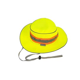 Portwest Hi-Vis Ranger Hat Glowear Visability Reflective Strip Headwear Safety Work ANSI Compliant, SM Yellow