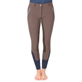 Pfiff 102675 Indira Jodhpurs Imitation Leather Full Seat Women's Riding Breeches Brown 42