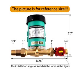 SHYLIYU Home Pressure Booster Pump115V/60HZ 120W 1 inch Outlet Circulating Pump Automatic Shower Booster Pump with Water Flow Switch for Whole House System
