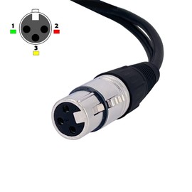 BRIEFCEC XLR Y Cable, Microphone Splitter Cable XLR Female to Dual XLR Male 3 Pin Jack Splitter Cord Audio Adapter, Zinc Alloy Jack OFC Copper Cable(1 Female to 2 Male, 30CM, Silver)