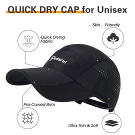 Geyanuo Running Hat Outdoor Quick Drying Baseball Cap Mesh Cool Workout Cap for Women and Men