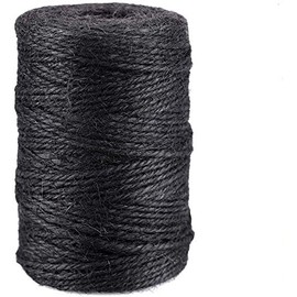 KINGLAKE 328 Feet Natural Jute Twine Best Arts Crafts Gift Twine Christmas Twine Durable Packing String,Black