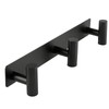 Black Coat Hooks, Wall Mounted Coat Rack – 3 Hoooks