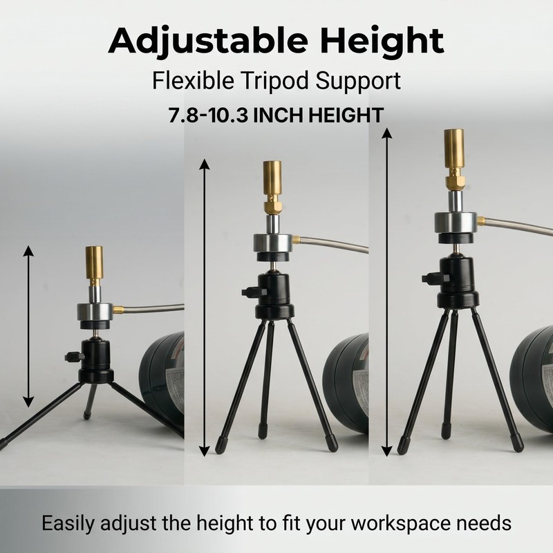 Cybring Propane Torch Head with Adjustable Tripod, Hands-Free Pencil Flame