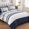 Dintszyayue King Size Comforter Set, 7 Pieces Blue Boho Comforter