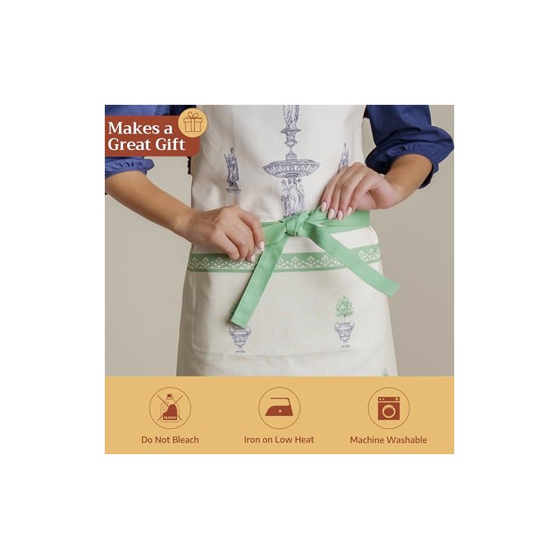 Maison d' Hermine Jardin du Roy 100% Cotton Apron with