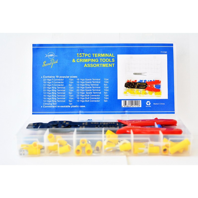 Swordfish 71150-157pc Terminal & Crimping Tools Assortment
